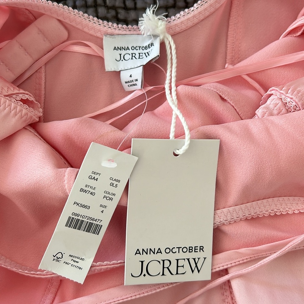 Brand new! Anna October x JCrew pink slip dress - Picture 4 of 7